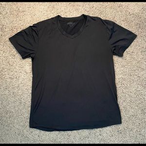 Barbell Apparel Mens V Neck Shirt Size XL Short Sleeve Black Gym Workout